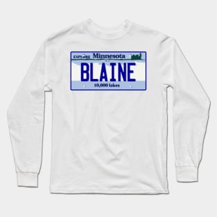 Blaine MN License Plate Long Sleeve T-Shirt